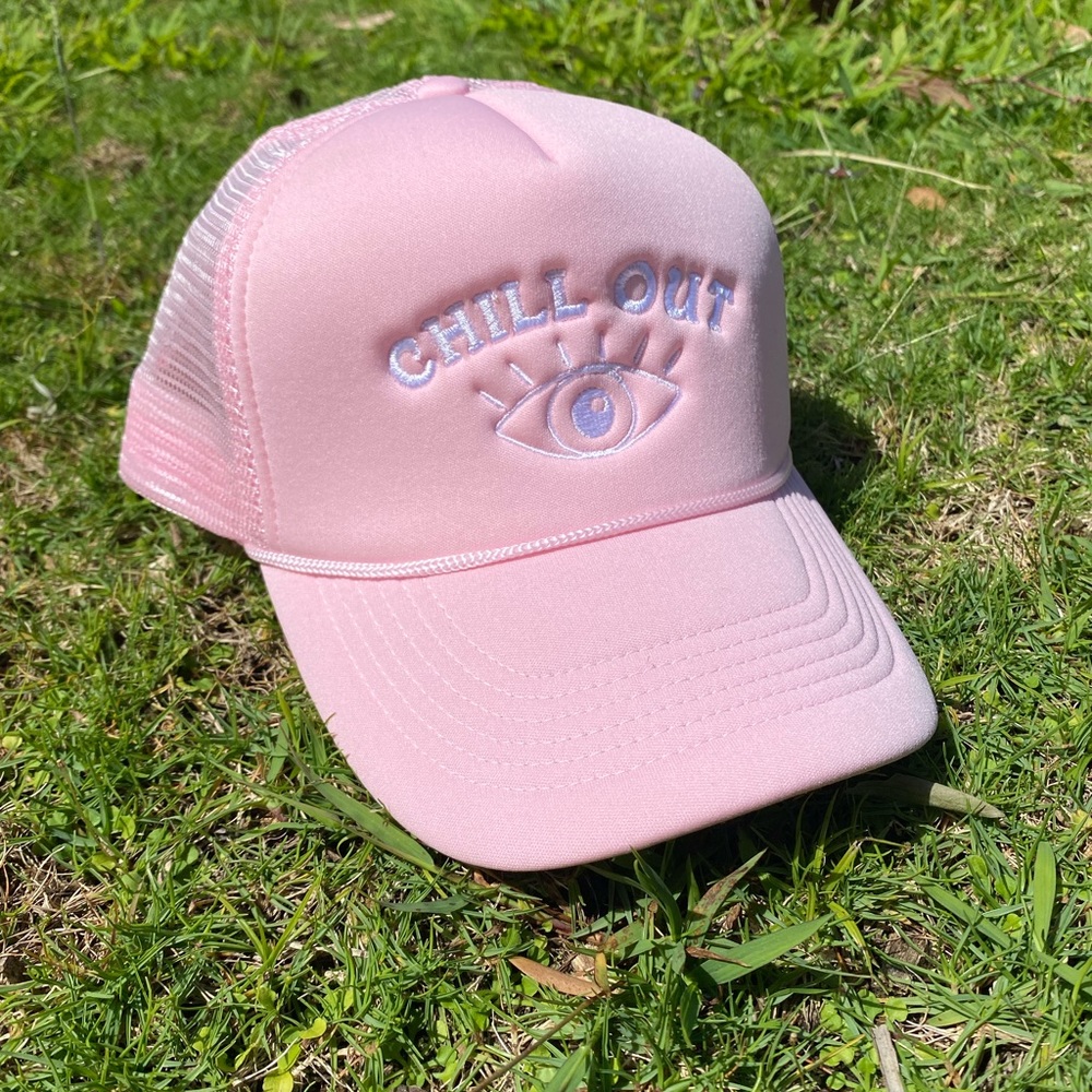 Chill out embroidered trucker
